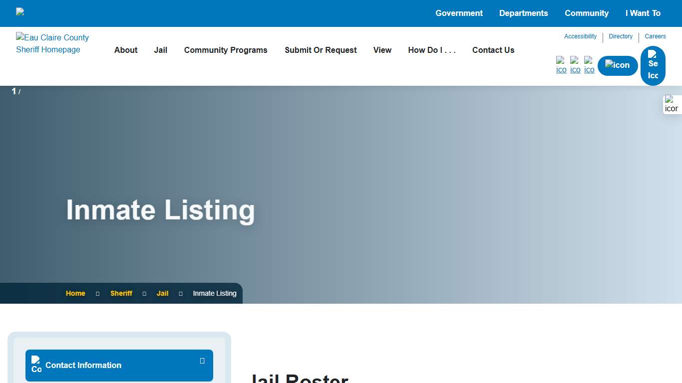 Inmate Listing Eau Claire County Sheriff's Office